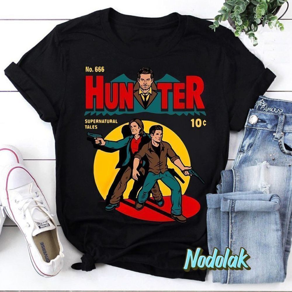 No 666 Hunter Comic Supernatural Tales Graphic Tee Shirt Premium Graphic Tee Sh